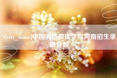 信阳中国消防救援学院河南招生录取分数