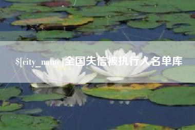 信阳全国失信被执行人名单库