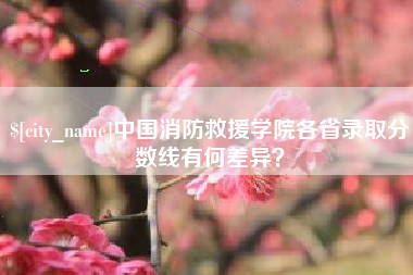 信阳中国消防救援学院各省录取分数线有何差异？