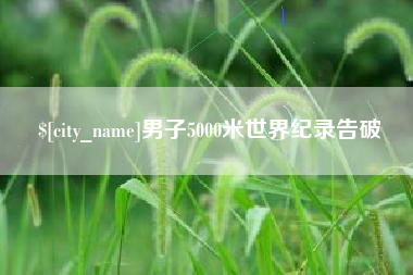 信阳男子5000米世界纪录告破