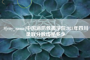 信阳中国消防救援学院2021年四川录取分数线是多少