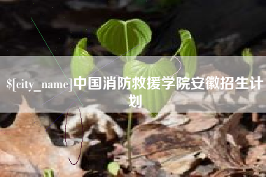 信阳中国消防救援学院安徽招生计划