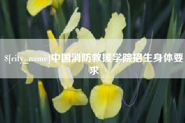 信阳中国消防救援学院招生身体要求