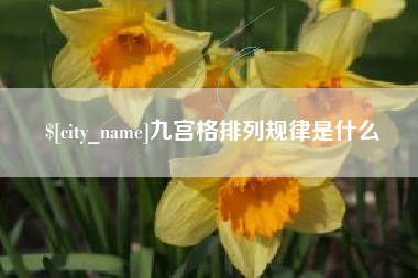 信阳九宫格排列规律是什么