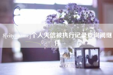 信阳个人失信被执行记录查询阚继伟