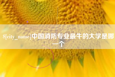 信阳中国消防专业最牛的大学是哪一个