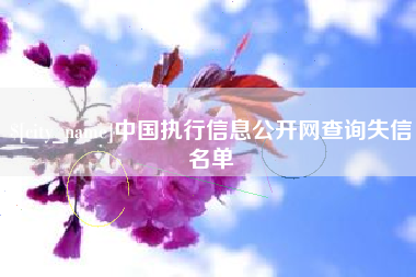 信阳中国执行信息公开网查询失信名单