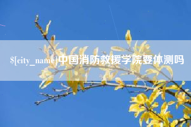 信阳中国消防救援学院要体测吗