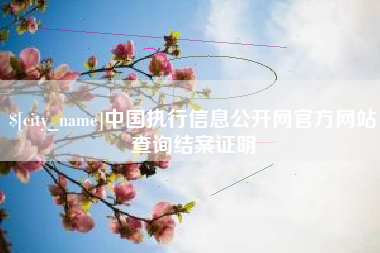 信阳中国执行信息公开网官方网站查询结案证明