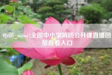 信阳全国中小学消防公开课直播回放观看入口