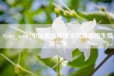 信阳中国消防救援学院湖南招生情况公布