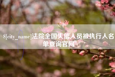 信阳法院全国失信人员被执行人名单查询官网