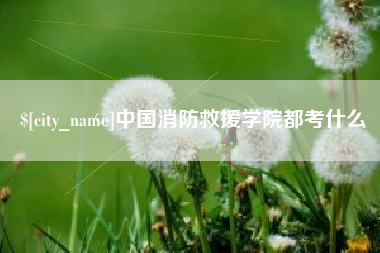 信阳中国消防救援学院都考什么
