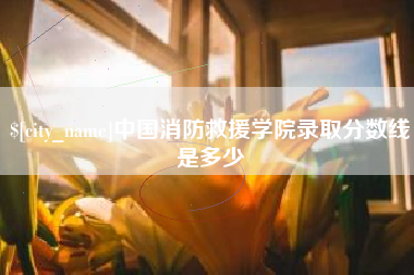 信阳中国消防救援学院录取分数线是多少