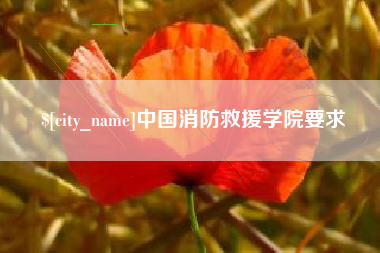 信阳中国消防救援学院要求