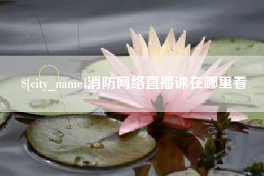 信阳消防网络直播课在哪里看