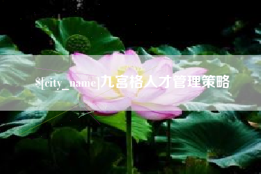 信阳九宫格人才管理策略
