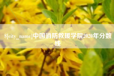 信阳中国消防救援学院2020年分数线
