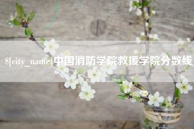 信阳中国消防学院救援学院分数线